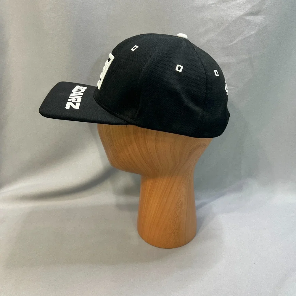 SQAIRZ Golf Cap Men OSFM Black Performance Mesh Adjustable Strapback Embroidered